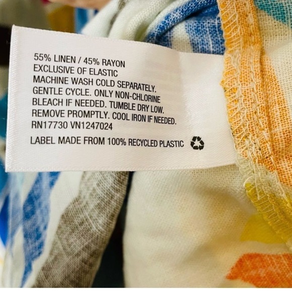 Tabitha Brown Botanical Floral Leaf Multicolor Dress - Size M - Picture 4 of 7